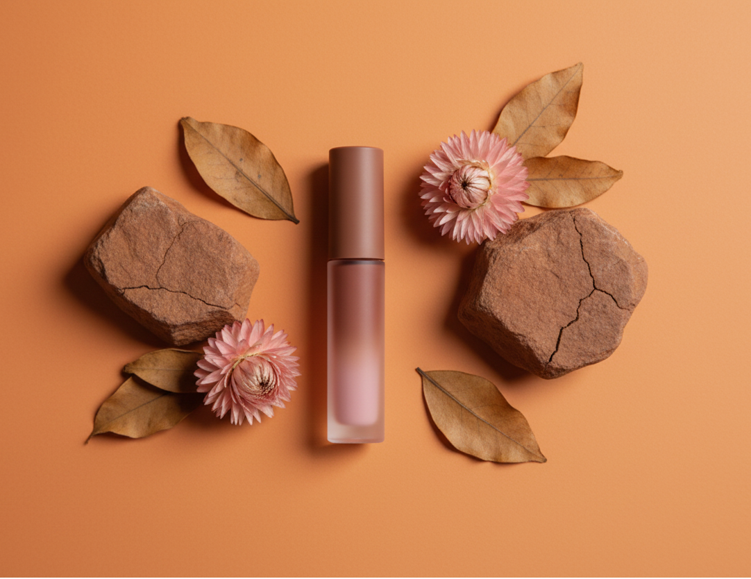 Velvet Glow Lip Gloss - Lifestyle Flat Lay