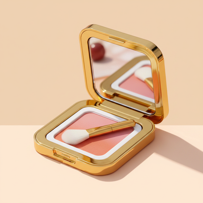 Sunset Glow Dual-Tone Blush Compact - 45 Degree Angle Open View