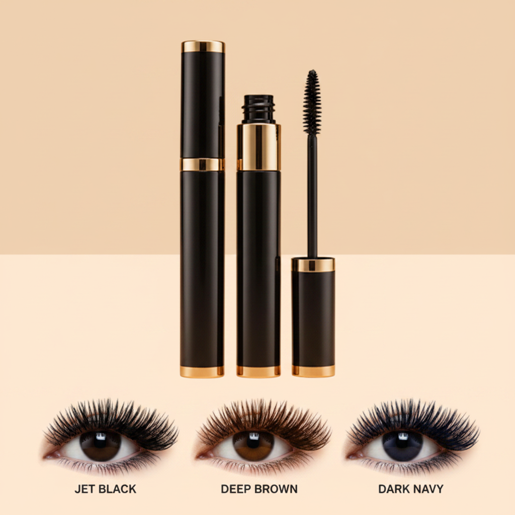 Noir Luxe Volume Mascara - Three Shade Color Comparison