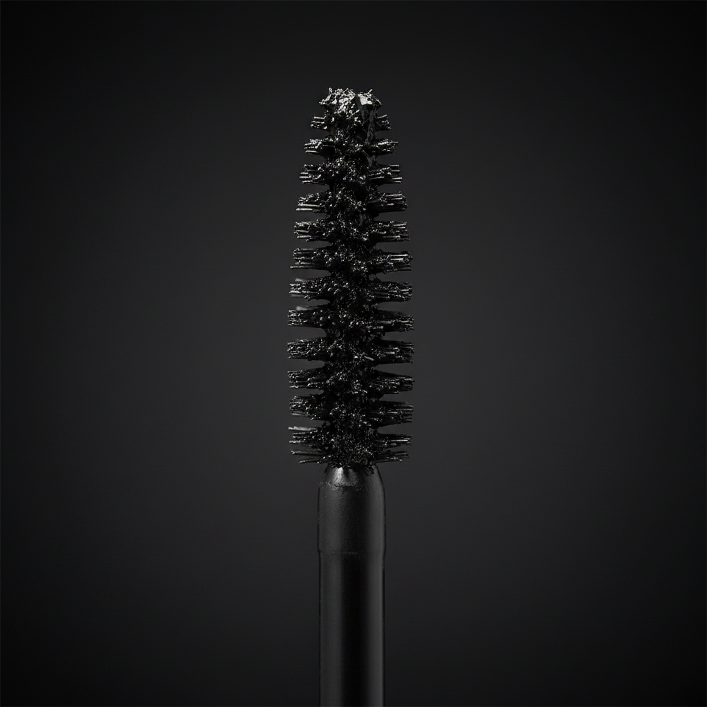 Noir Amplify Mascara - macro close-up of spiral bristle wand