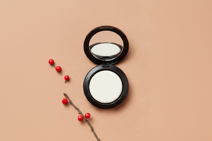 Pressed Powder Compact - Lifestyle Flat Lay